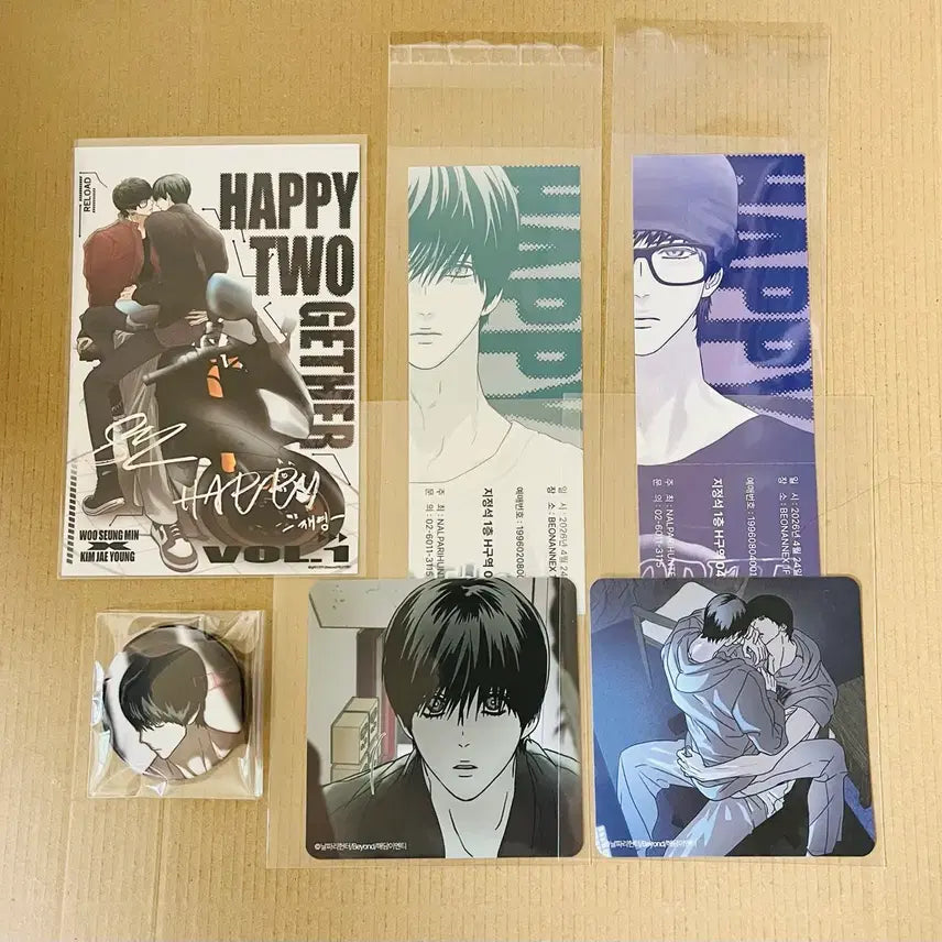 [SOLD OUT] 비온 해피투게더 엽서 티켓 코스터 뱃지 일괄