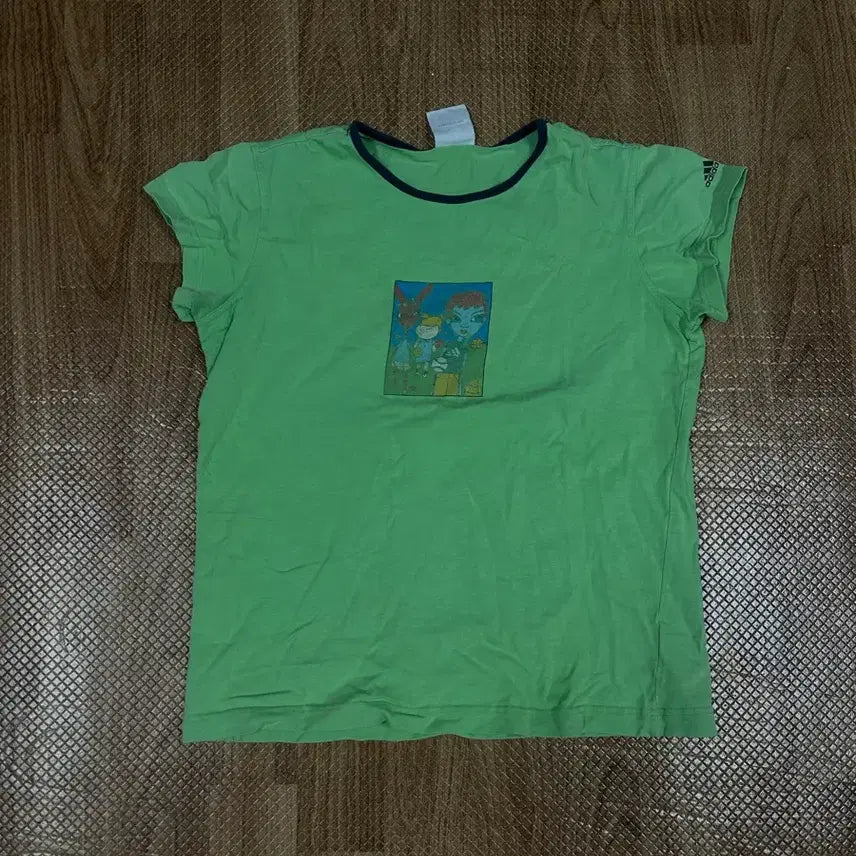 [BUNJANG] Adidas Green Short Sleeve T-shirt / 아디다스 그린 반팔 티셔츠