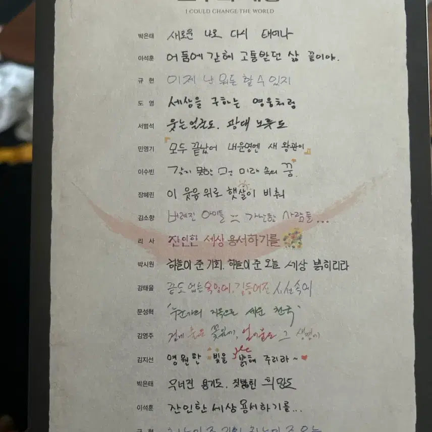 [BUNJANG] The Man Who Laughs Rolling Paper / 뮤지컬 웃는남자 롤링페이퍼 규현 도영 박은태 이석훈
