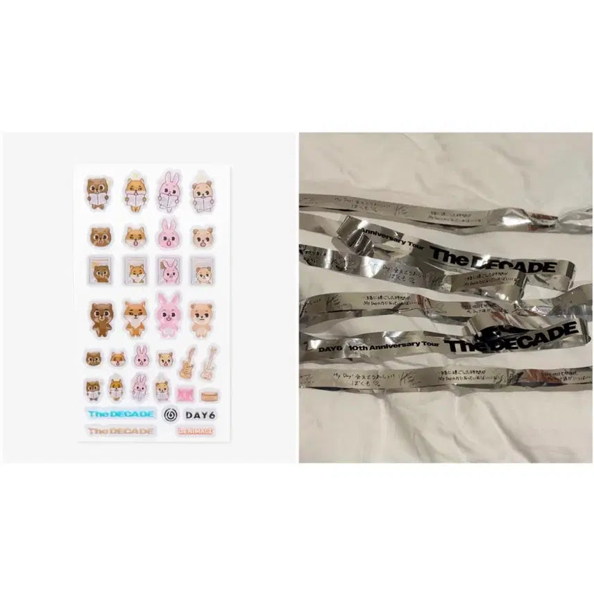 [SOLD OUT] 데이식스 일본 md 데니멀즈 봉봉드롭 스티커 + 손글씨 싸인 컨페티