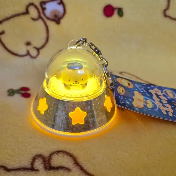 [BUNJANG] Sanrio Pompompurin UFO Light Keyring / 산리오 폼폼푸린 우주선 UFO 라이트 키링