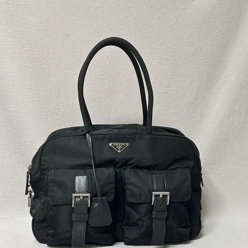 [BUNJANG] Prada Bowling Bag Nylon Tote Shoulder Bag / 프라다 볼링백 바게트백 토트백 숄더백 나일론 포코노 y2k