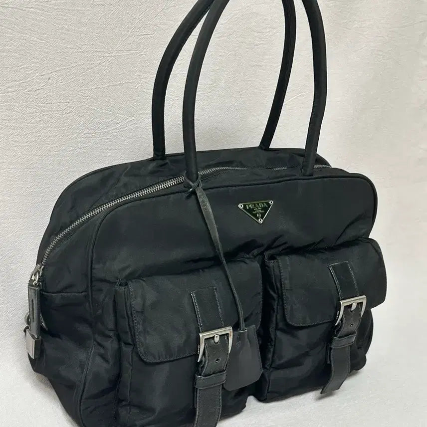 [BUNJANG] Prada Bowling Bag Nylon Tote Shoulder Bag / 프라다 볼링백 바게트백 토트백 숄더백 나일론 포코노 y2k