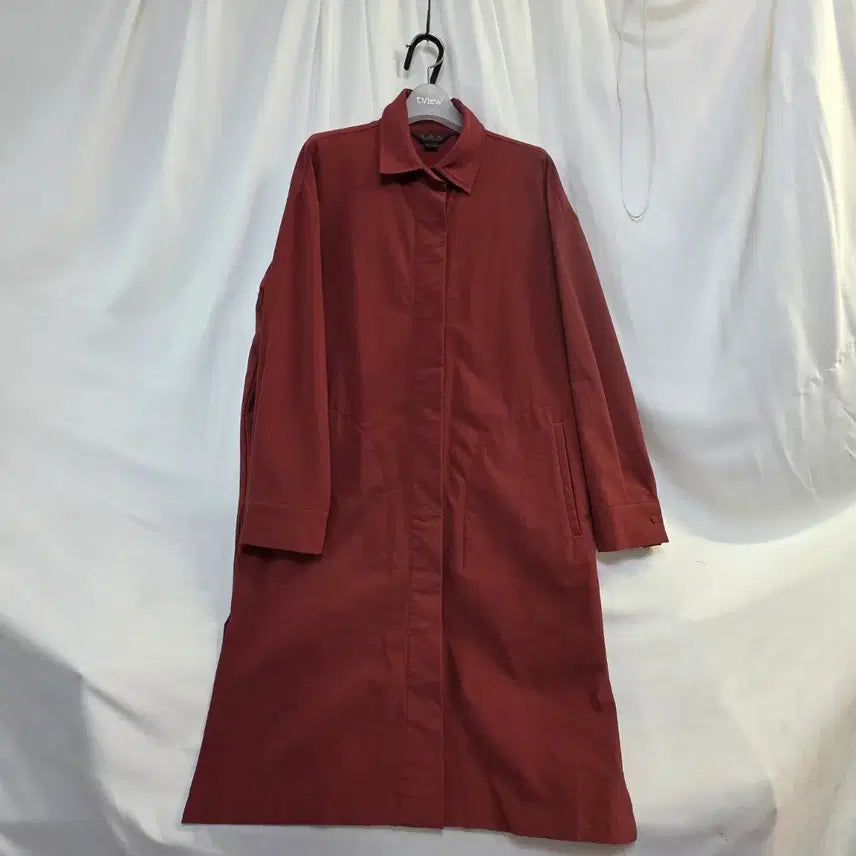 [BUNJANG] Cho Sun Hee Brown Long Jacket 100 / 조순희여성봄가을(간절기)브라운 롱자켓 100