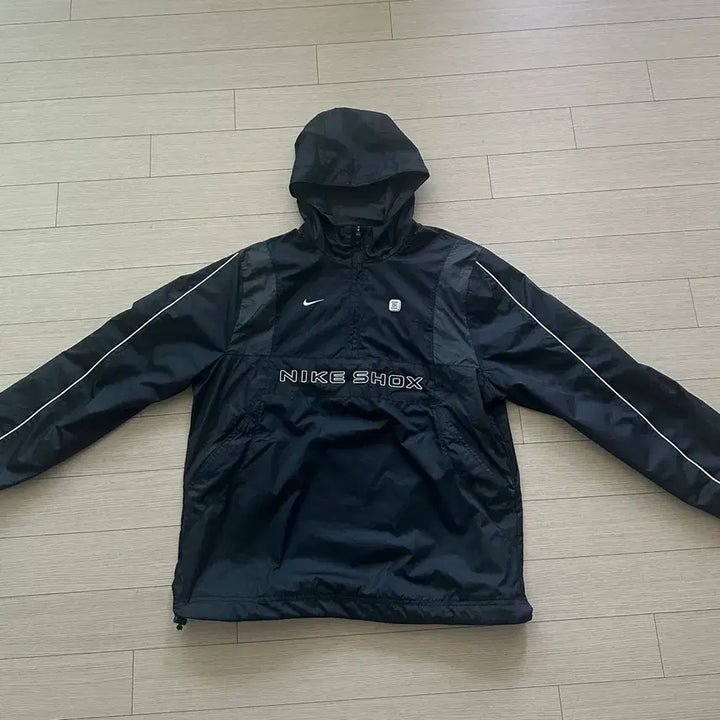 [BUNJANG] Nike SHOx Black Hoodie Windbreaker / 나이키 SHOx 블랙 후드 바람막이