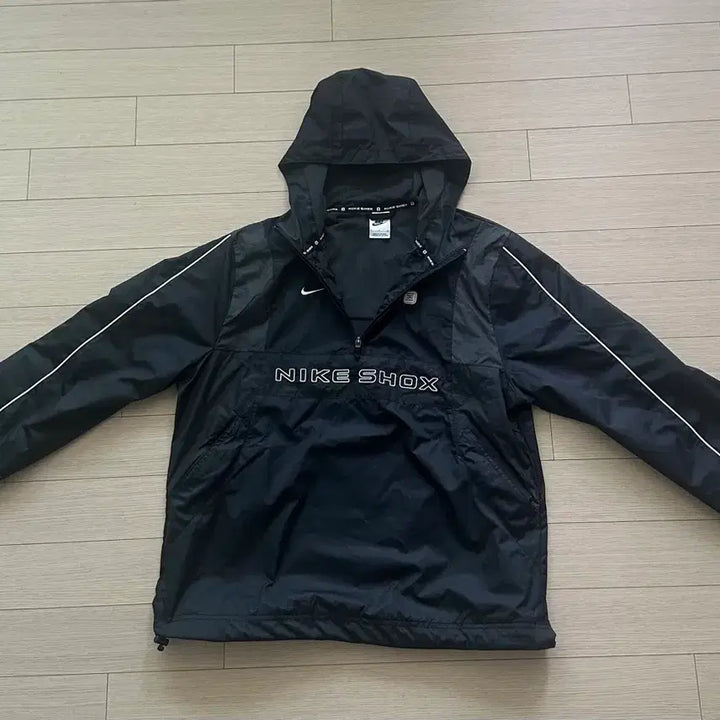 [BUNJANG] Nike SHOx Black Hoodie Windbreaker / 나이키 SHOx 블랙 후드 바람막이