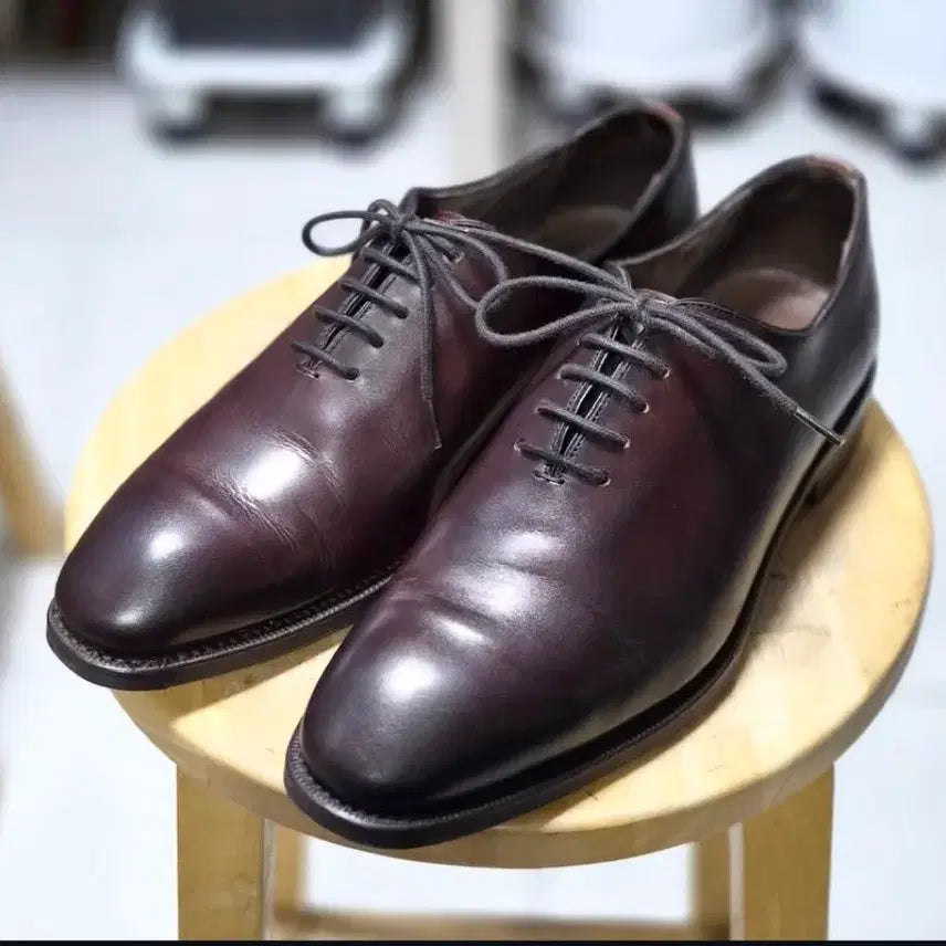 [BUNJANG] Berwick 5216 Hole Cut Oxford Shoes / 버윅 5216 홀 컷 옥스포드 UK6, 파티나 리페어 제품