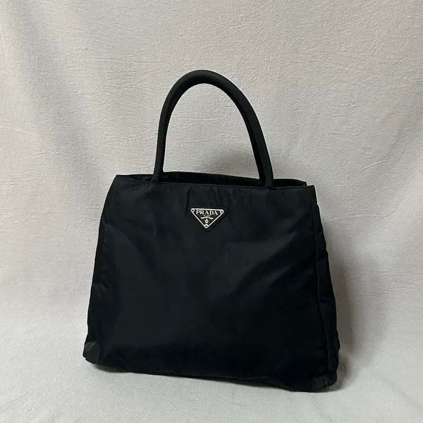 [BUNJANG] Prada Nylon Pocono Black Tote Bag with Guarantee Card / 프라다 블랙 토트백 + 개런티카드 나일론 포코노