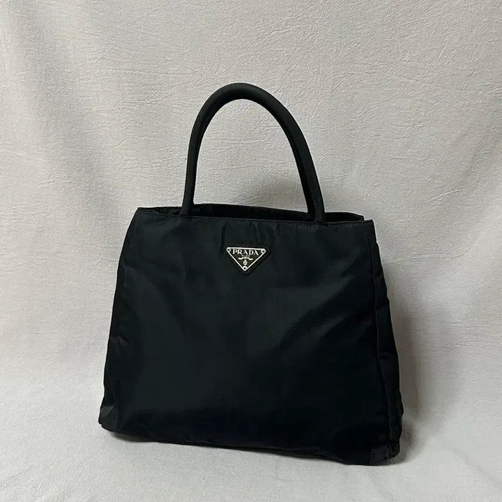 [BUNJANG] Prada Nylon Pocono Black Tote Bag with Guarantee Card / 프라다 블랙 토트백 + 개런티카드 나일론 포코노