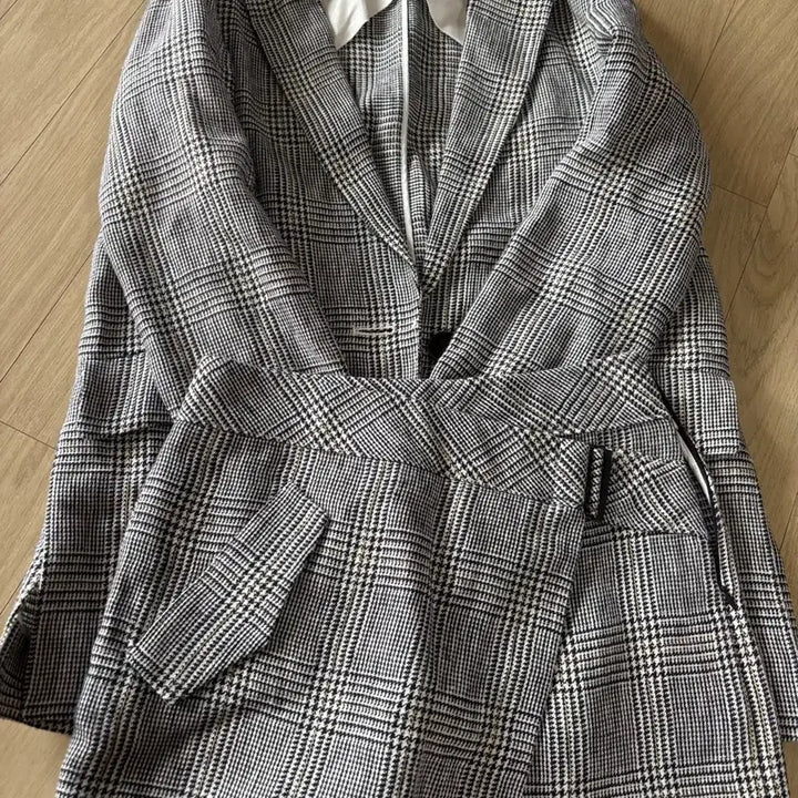 [BUNJANG] Vov Check Pattern Jacket Skirt Pants Set-up (Size 55) / 보브체크무늬자켓 치마바지55