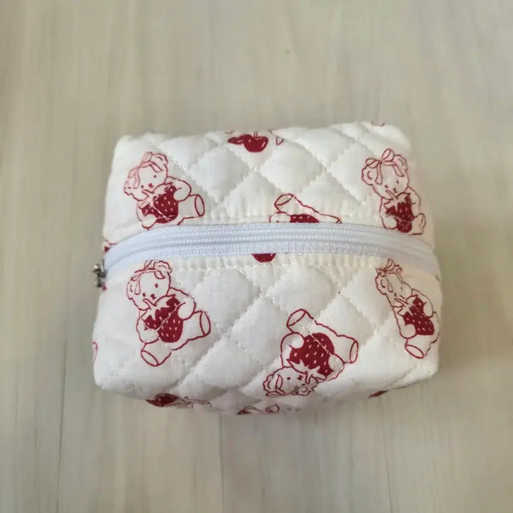 [SOLD OUT] 체리 곰돌이 큐브 파우치 (쟁잉님)