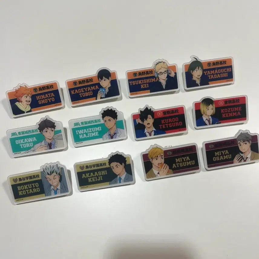 [BUNJANG] Haikyuu!! "Rest Time" Pop-up Acrylic Name Tag + Can Badge + Special Benefit / 하이큐 쉬는시간 팝업 아크릴 명찰 + 캔뱃지 + 특전