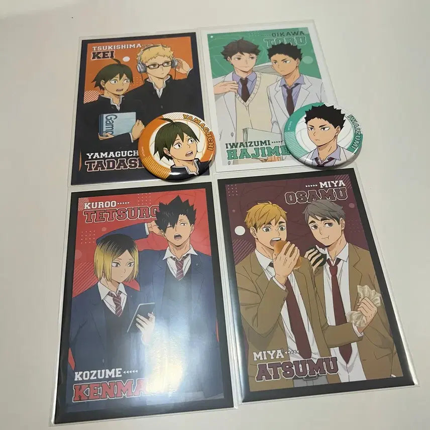 [BUNJANG] Haikyuu!! "Rest Time" Pop-up Acrylic Name Tag + Can Badge + Special Benefit / 하이큐 쉬는시간 팝업 아크릴 명찰 + 캔뱃지 + 특전