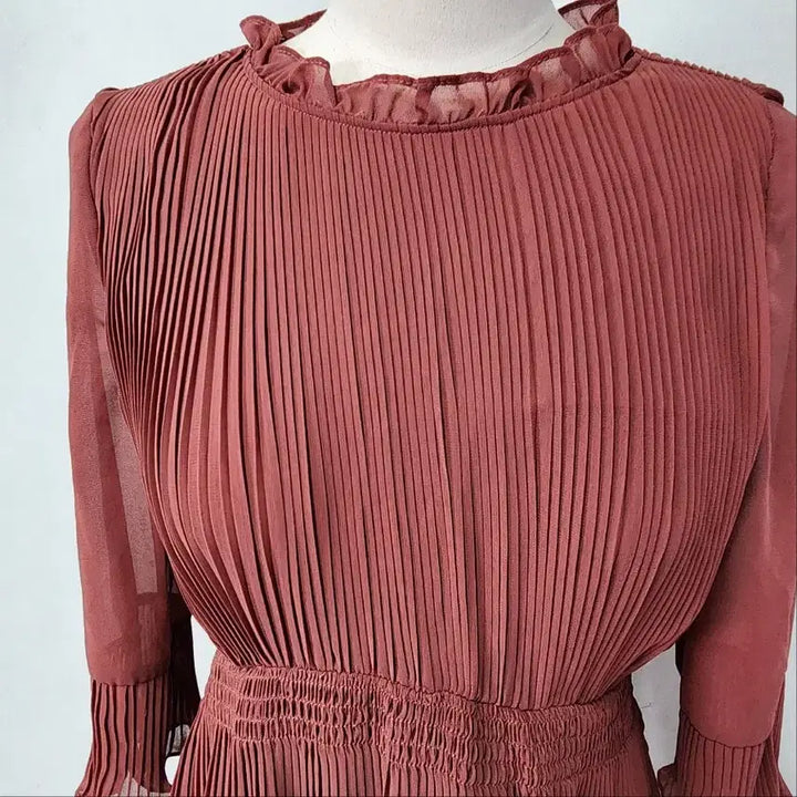 [BUNJANG] Roem Romantic Pleated Banding Long Dress / [새상품] 로엠 로맨틱 플리츠 밴딩 롱 원피스 55