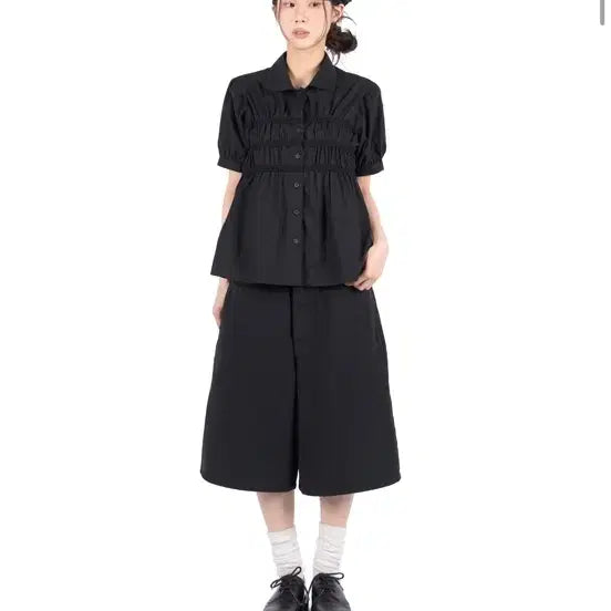 [BUNJANG] Lit Kim Shirring Blouse (New) / 릿킴 셔링 블라우스(새상품)