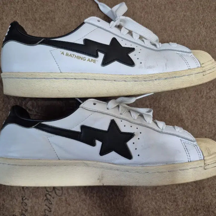 [BUNJANG] Bape Superstar White US M8 (260) Sneakers / 베이프 슈퍼스타 화이트 260사이즈
