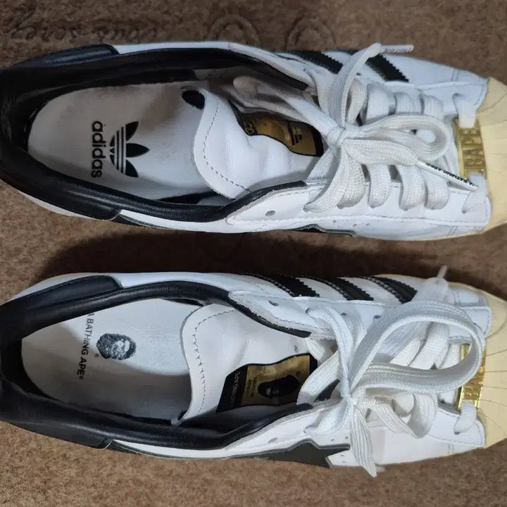 [BUNJANG] Bape Superstar White US M8 (260) Sneakers / 베이프 슈퍼스타 화이트 260사이즈