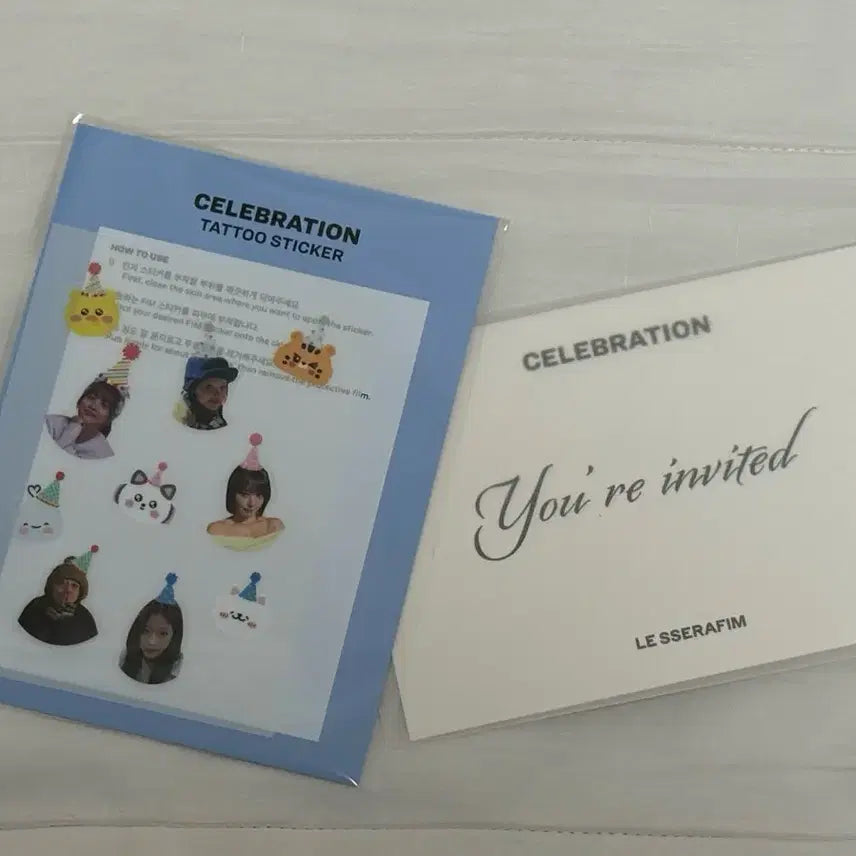 [SOLD OUT] 르세라핌 celebration 공방 타투 스티커, 엽서 양도