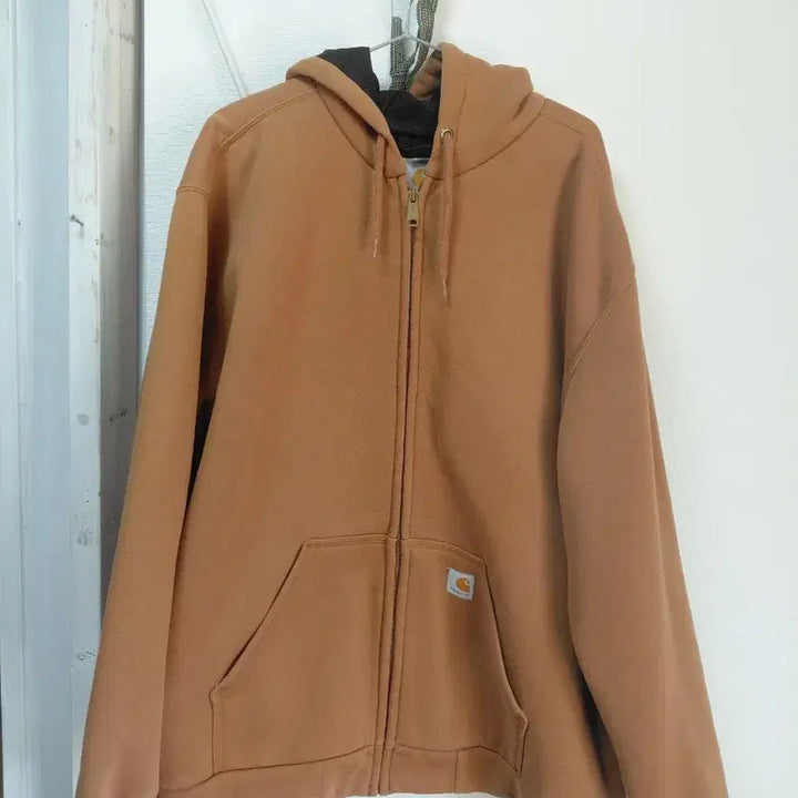 [BUNJANG] Carhartt Hooded Zip-Up Sweatshirt Beige XL / 칼하트후드집업xL 105?