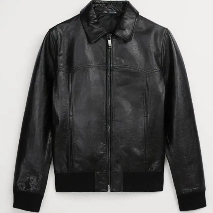 [BUNJANG] ZARA Western Cowhide Leather Jacket / [M] ZARA 자라 웨스턴 무드 카우하이드 버팔로 소가죽 레더 자켓