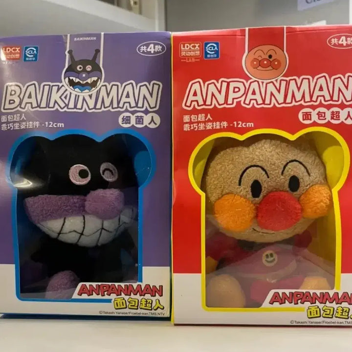 [BUNJANG] Anpanman Baikinman Keyring Plush Set / 새상품 일괄!!!!!) 호빵맨 세균맨 키링 인형 세트