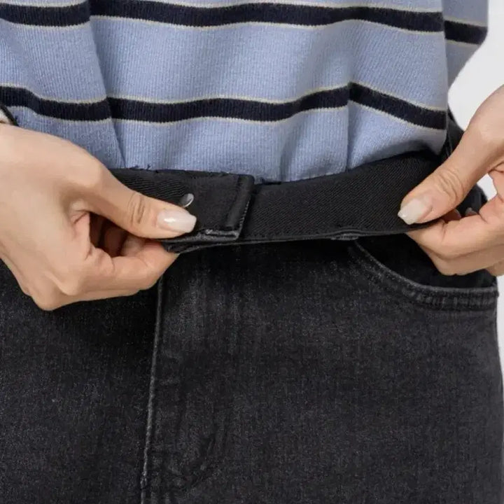 [BUNJANG] Wide Black Denim Pants (Size M) / 여성 와이드 흑청 바지 팬츠 m사이즈