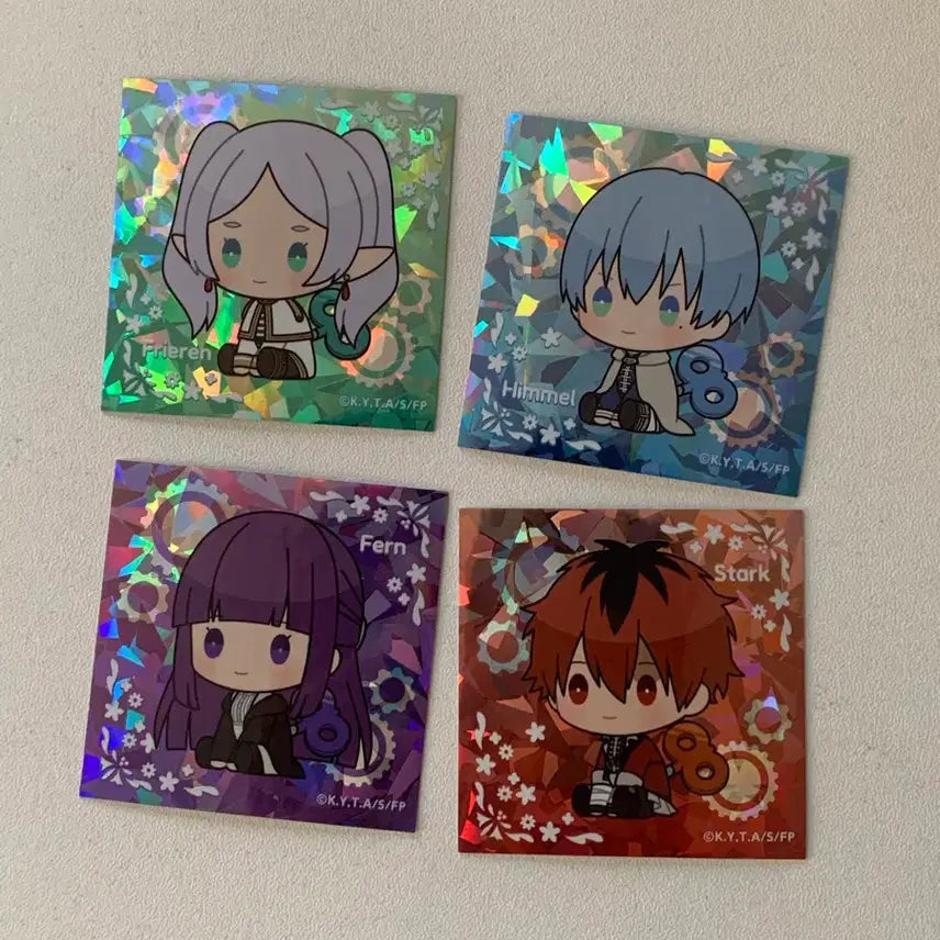 [BUNJANG] Frieren Clockwork Gacha Hologram Sticker Bundle Set / 프리렌 태엽가챠 홀로그램 스티커 4종 일괄