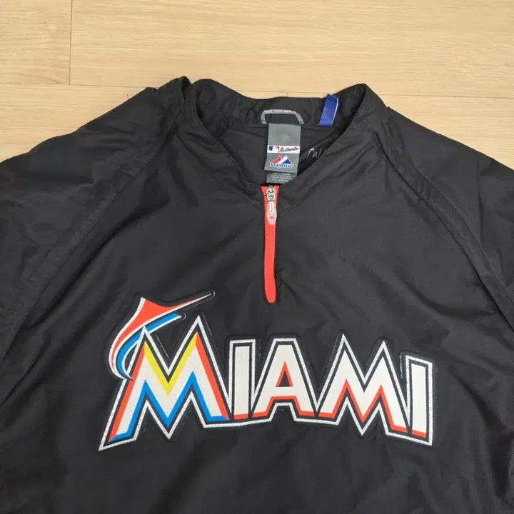 [BUNJANG] Majestic Miami Marlins Convertible Cool Base Windbreaker 2XL / 마제스틱 마이애미 마린스 컨버터블 쿨베이스 바람막이 2XL(115~120