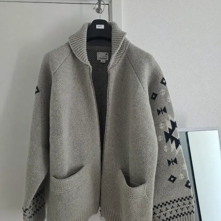 [BUNJANG] Holy Sun Cowichan Cardigan Gray L / 홀리선 코위찬 가디건 그레이 L