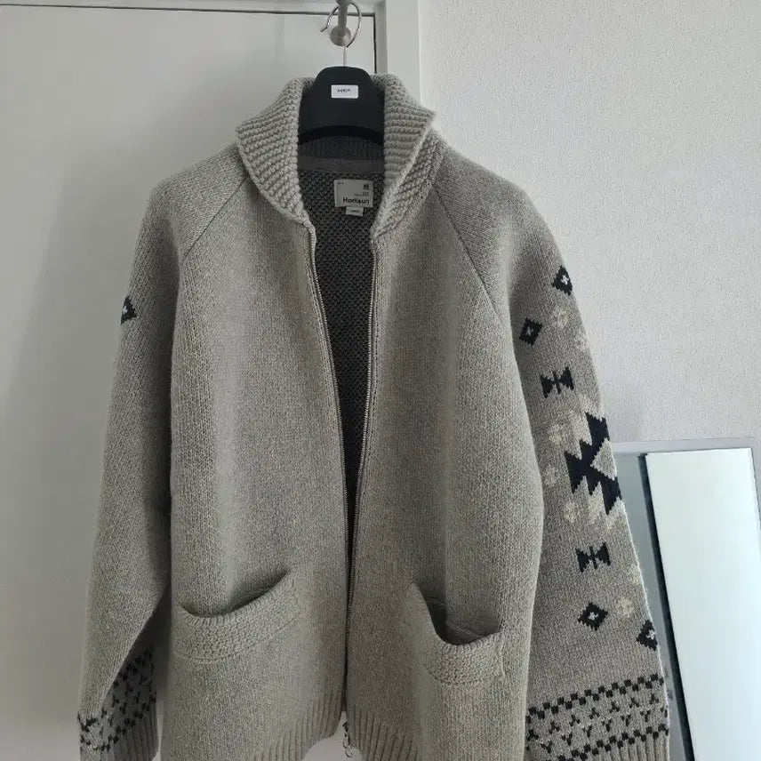 [BUNJANG] Holy Sun Cowichan Cardigan Gray L / 홀리선 코위찬 가디건 그레이 L