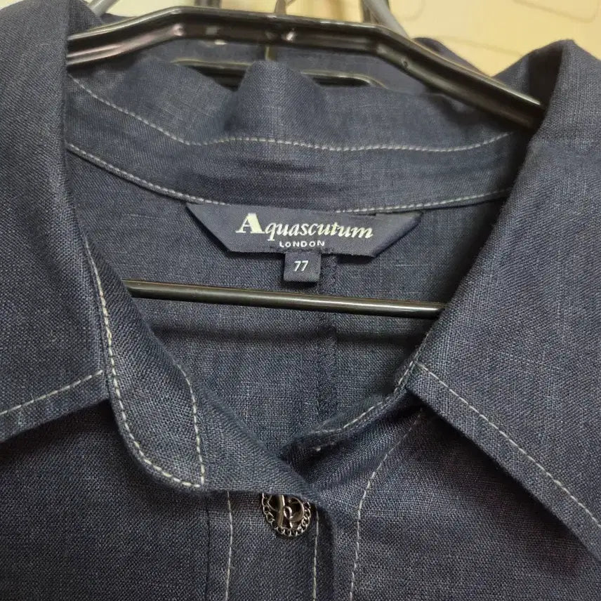 [BUNJANG] Aquascutum Linen Dress Navy / 아쿠아스큐텀 린넨 원피스 네이비