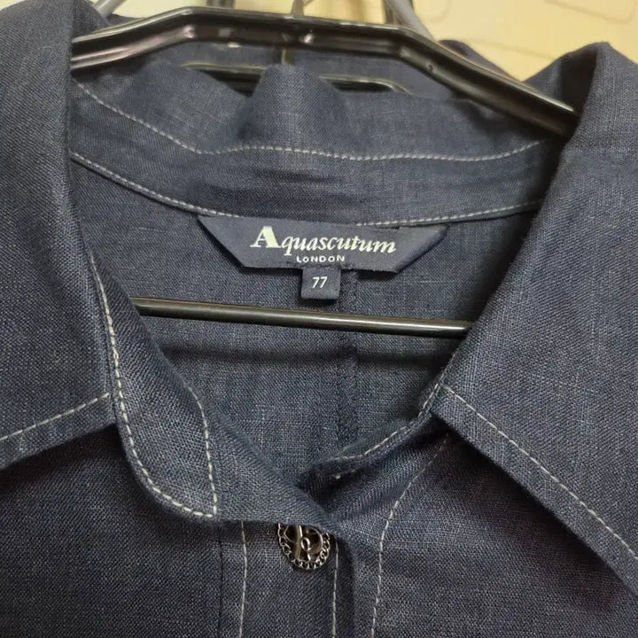 [BUNJANG] Aquascutum Linen Dress Navy / 아쿠아스큐텀 린넨 원피스 네이비