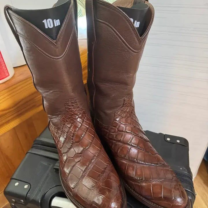 [BUNJANG] TECOVAS Crocodile Western Boots Size 11D / 테코바스 악어 웨스턴 부츠 11D