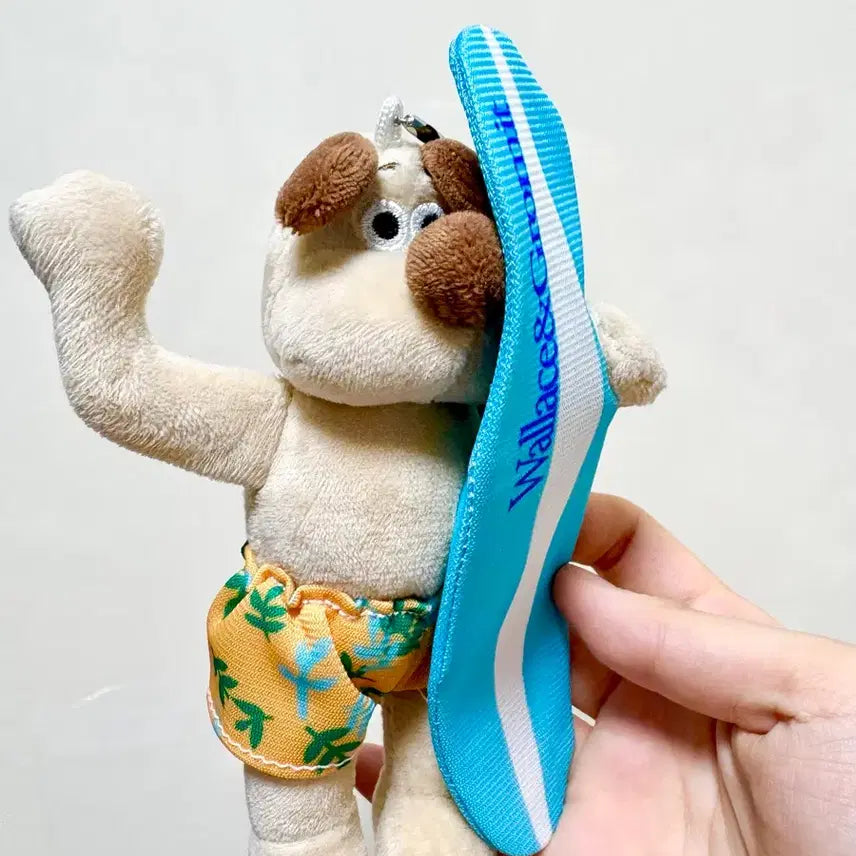 [BUNJANG] Wallace &amp; Gromit Surfing Gromit Plush Keychain / 월레스와 그로밋 인형 키링(호주에서 사옴)