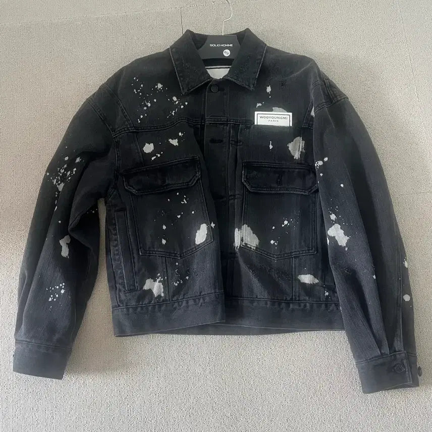 [BUNJANG] Wooyoungmi Paint Denim Jacket / 우영미 페인트 데님 자켓