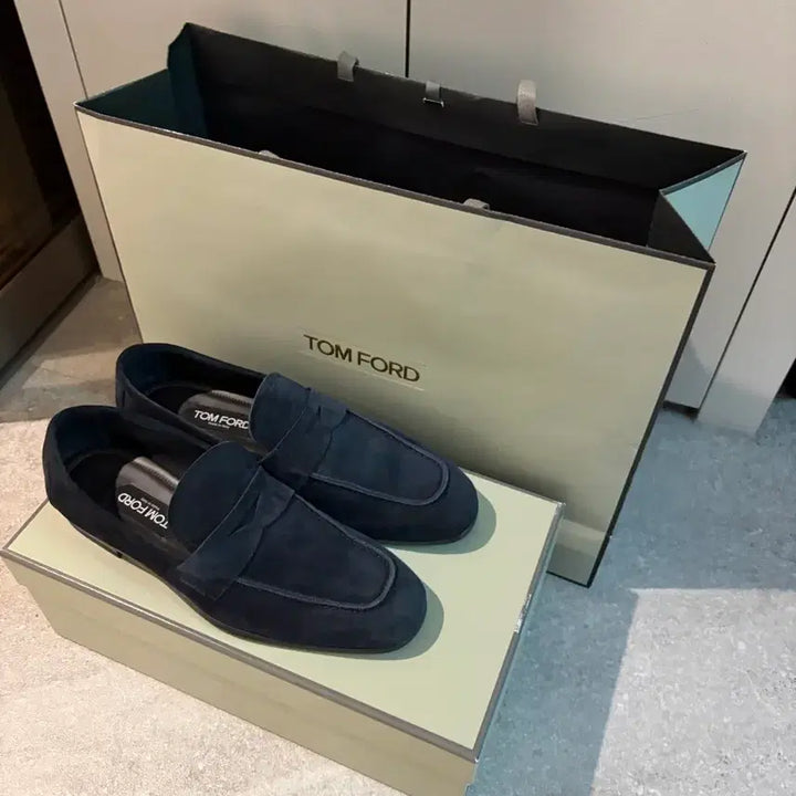 [BUNJANG] Tom Ford Suede Loafers Dark Navy Size 8 / 톰포드 스웨이드 로퍼 새제품 다크네이비 8 사이즈