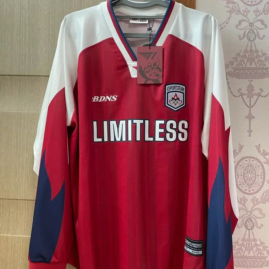 [BUNJANG] Badaners x T1 Long Sleeve Jersey Red XL / 빠더너스 x T1 롱슬리브 져지 레드 XL (새상품)