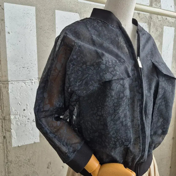 [BUNJANG] Lee Sang Bong Sheer Bomber Jacket / 특가)이상봉 고급진 시스루 봄버자켓