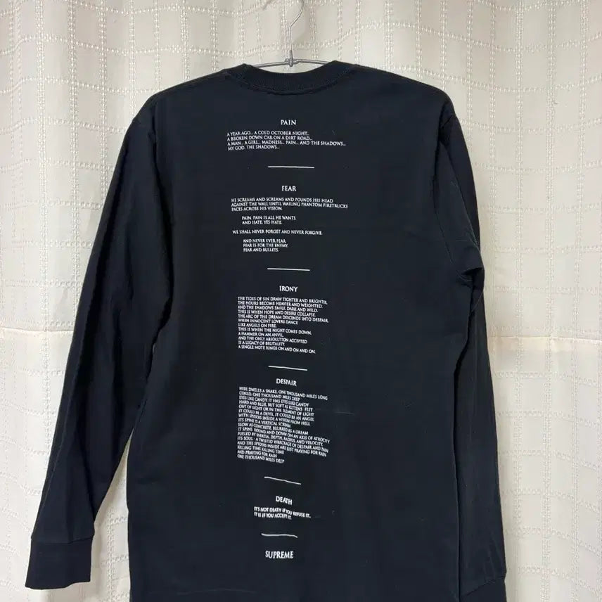 [BUNJANG] Supreme x The Crow Long Sleeve T-Shirt Black (21FW) / [S] 슈프림 x 더 크로우 롱슬리브 티셔츠 블랙 (21FW)