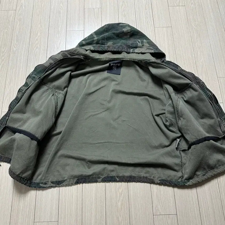 [BUNJANG] Vintage Military Style Hooded Zip-Up Jacket / 빈티지 밀리터리 후드집업