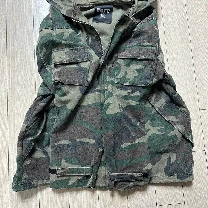 [BUNJANG] Vintage Military Style Hooded Zip-Up Jacket / 빈티지 밀리터리 후드집업
