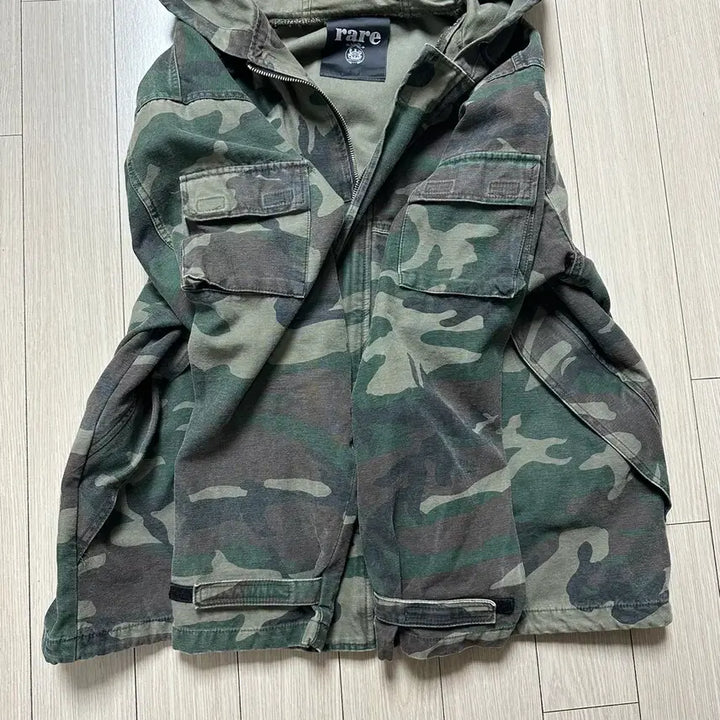 [BUNJANG] Vintage Military Style Hooded Zip-Up Jacket / 빈티지 밀리터리 후드집업