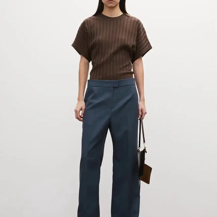 [BUNJANG] Recto French Flare Fit Pants Blue / Recto 렉토 26ss 프렌치 플레어핏 팬츠 블루