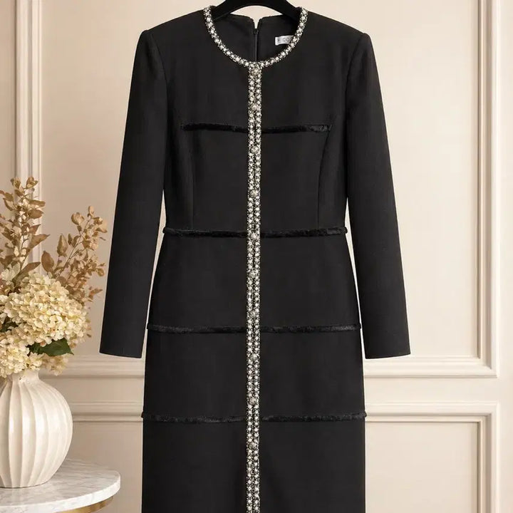 [BUNJANG] Designer Long Sleeve Midi Dress / 디자이너 세련된 긴팔 원피스 445566정도 사이즈