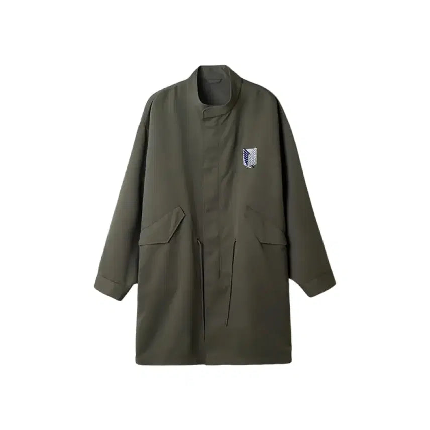 [BUNJANG] SPAO x Attack on Titan Fishtail Long Field Jacket Khaki XL / [XL]스파오 x 진격의 거인 피쉬테일 롱 야상 카키 판매합니다.