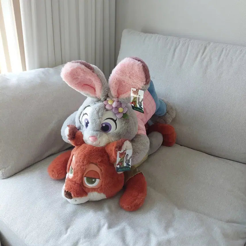 [BUNJANG] Zootopia Nick Wilde &amp; Judy Hopps Large Hugging Plush Set / 주토피아 닉 주디 허그인형 대형