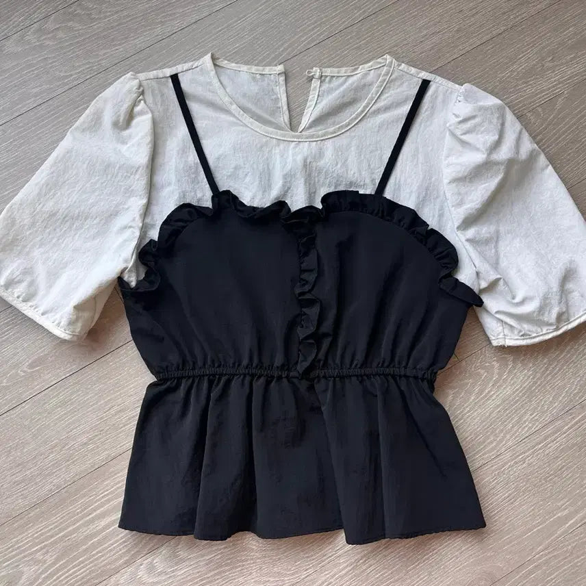 [BUNJANG] Snovel Recipe Layered Bustier Blouse / 소녀레시피 뷔스티에 블라우스