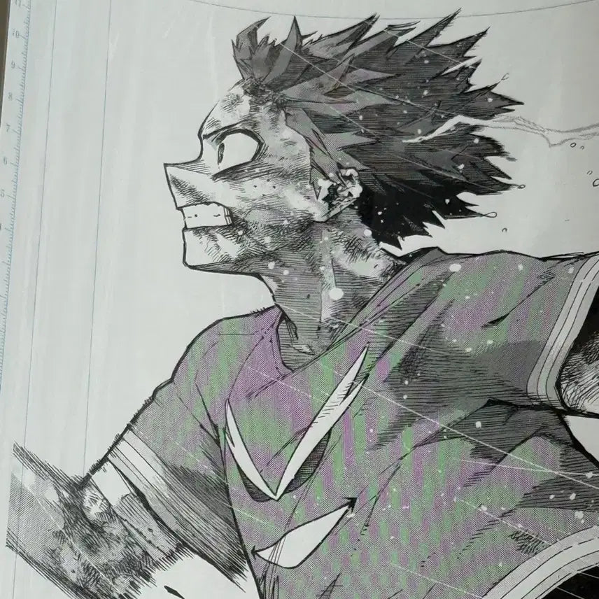 [BUNJANG] My Hero Academia Art Exhibition Digital Manuscript Poster Kanbare Deku Izuku Midoriya B4 / 현물) 히로아카 원화전 디지털 원고 포스터 간바레 데쿠 미도리야 이즈쿠
