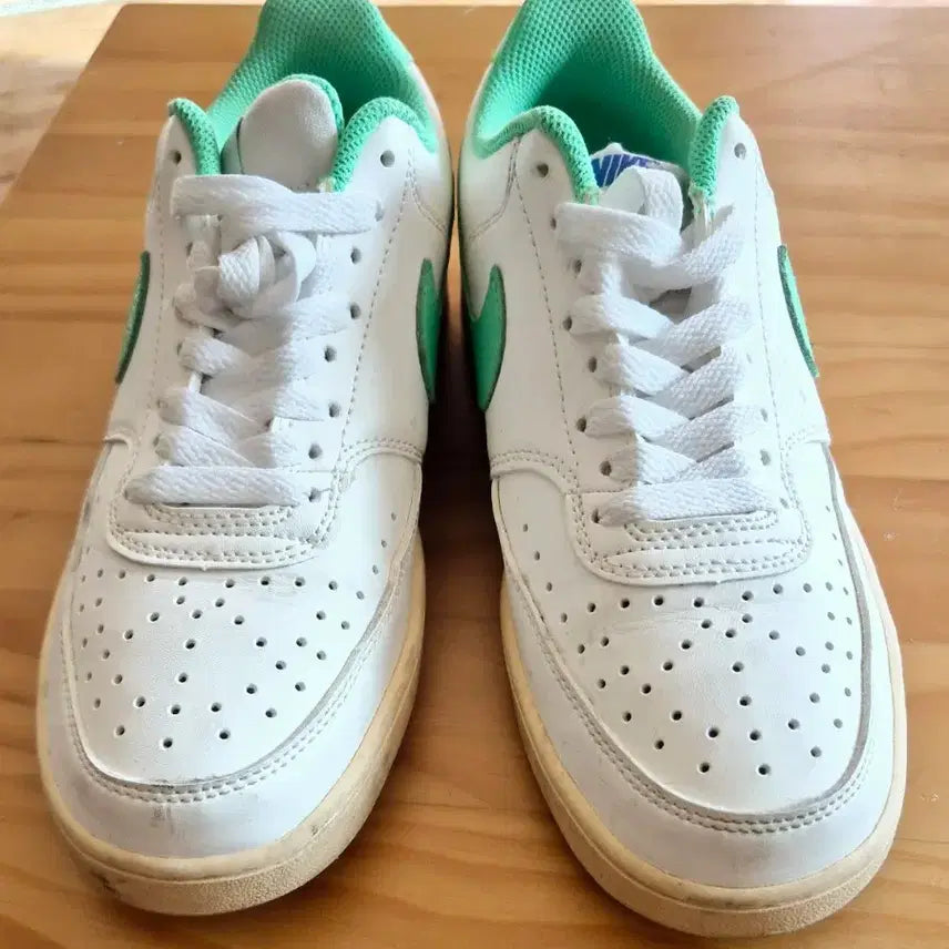 [BUNJANG] Nike Court Vision Low White/Green US 7 / 나이키 코트 비전 로우 흰/녹 250mm