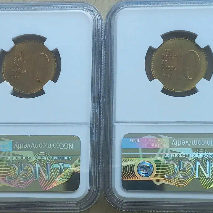 [BUNJANG] 1981 10 Won Coin NGC MS65 Grade / 1981년10원ngc65등급2개팝니다.